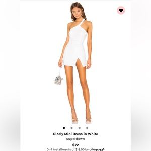 Revolve sequined white dress XL